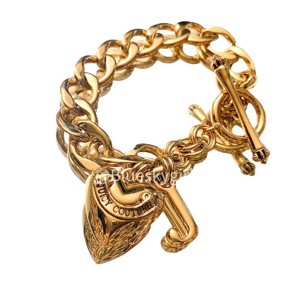 Juicy Couture Jewelry - JUICY COUTURE Puffed Heart Golden Chain Bracelet - Genuine Juicy Couture